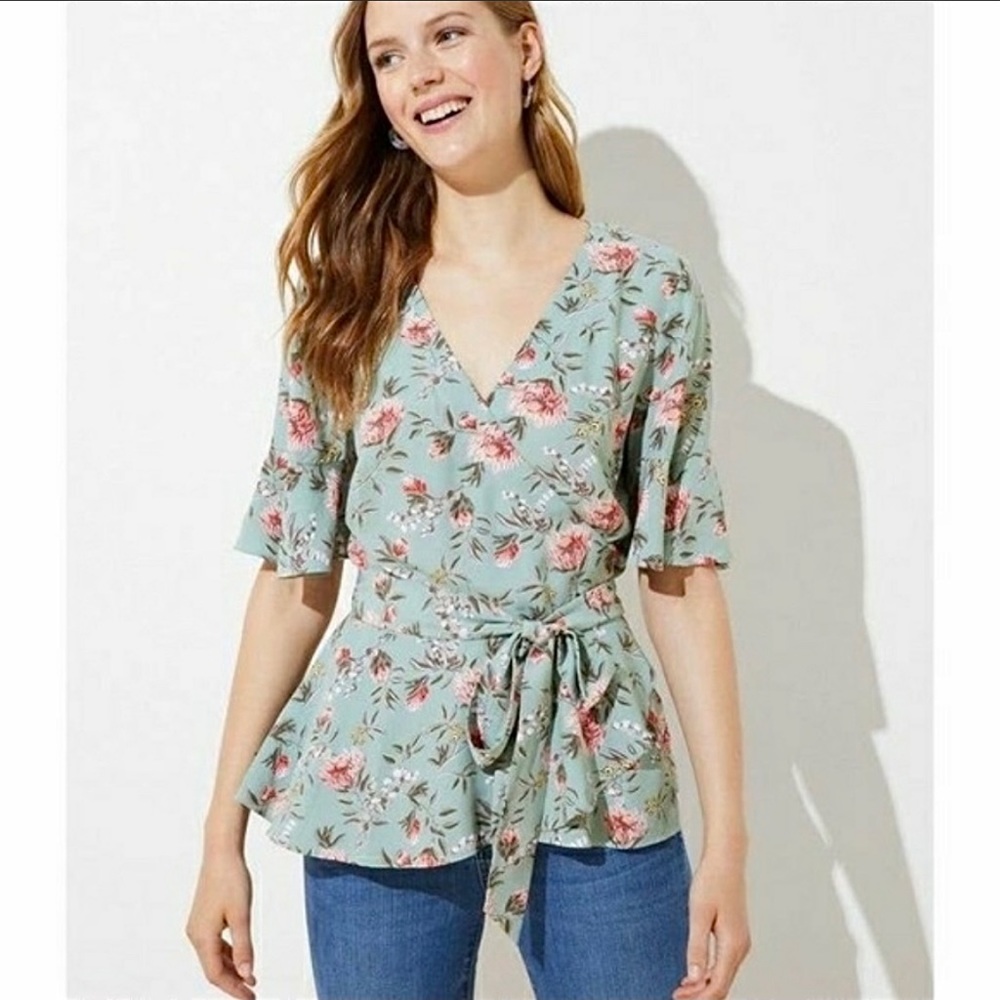 Loft floral wrap top
